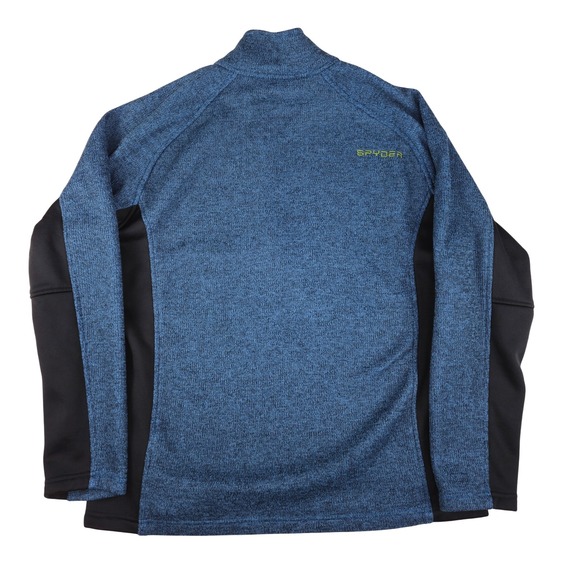 Spyder Men's Blue Black 1/4 Zip Fleece Pullover Athletic Sweater XL - Picture 7 of 8